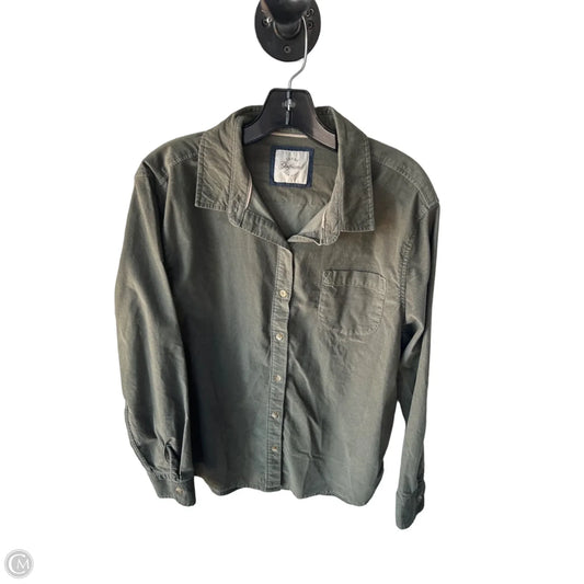 Top Long Sleeve By Jachs Girlfirend In Green, Size: L