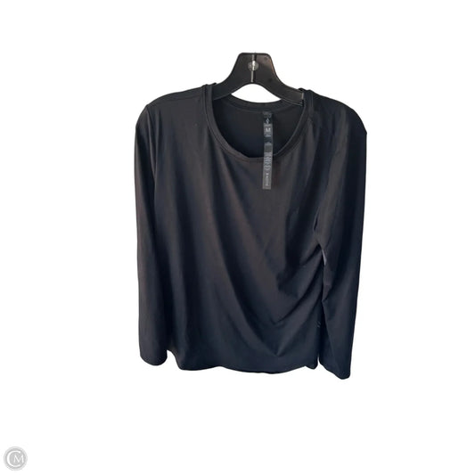 Athletic Top Long Sleeve Crewneck By Skechers In Black, Size: M