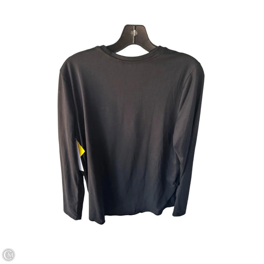 Athletic Top Long Sleeve Crewneck By Skechers In Black, Size: M