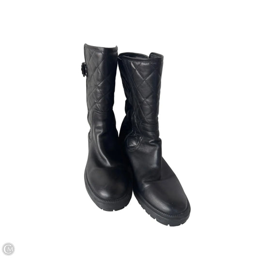 Boots Mid-calf Flats By Aquatalia In Black, Size: 8.5