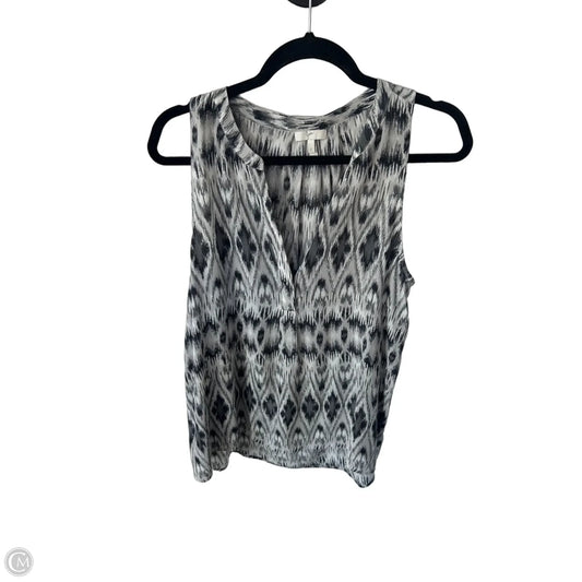 Top Sleeveless By Joie In Grey & White, Size: L