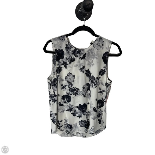 Top Sleeveless By Theory In Black & White, Size: L