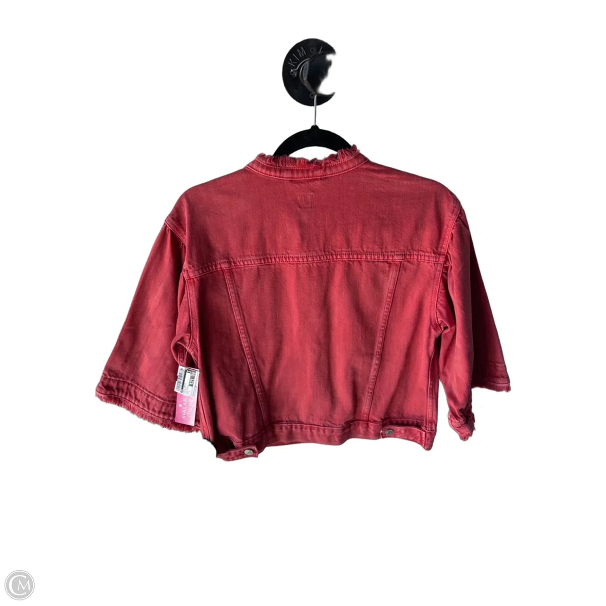 Jacket Denim By Gap In Red Denim, Size: S