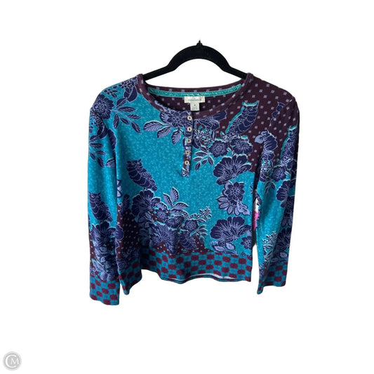 Top Long Sleeve By Sundance In Blue & Purple, Size: M