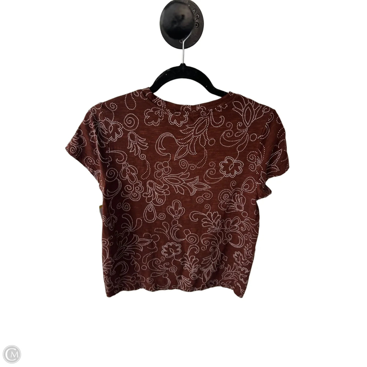 Top Short Sleeve Basic By Sanctuary In Brown & White, Size: S