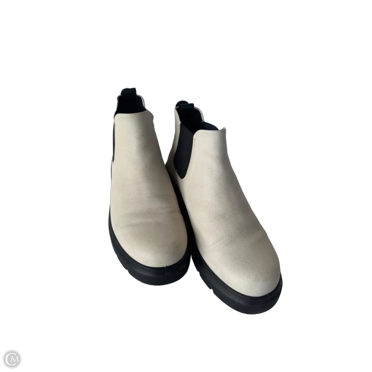 Boots Ankle Flats By Ecco In Cream, Size: 7.5