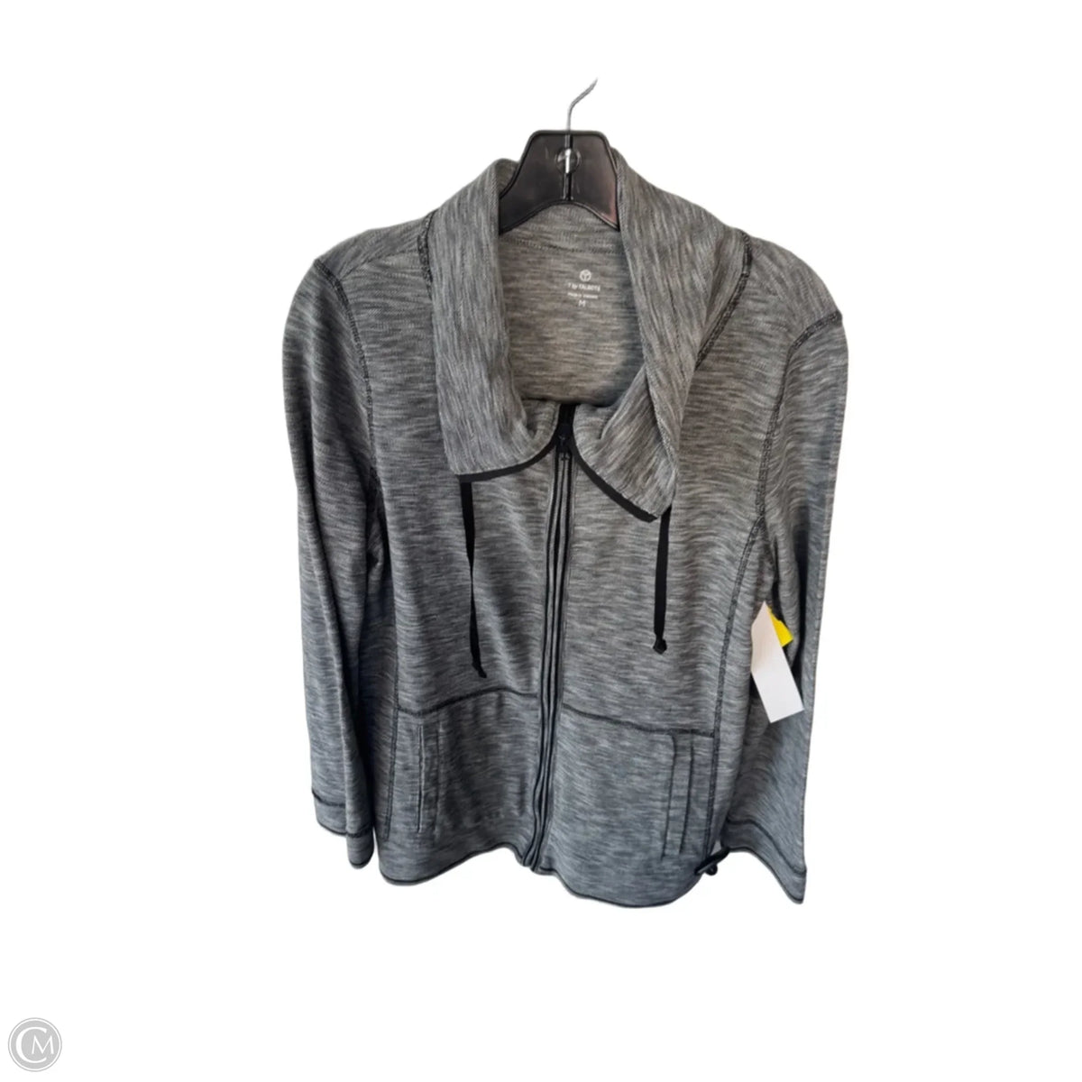 Sweatshirt Collar By Talbots In Black & White, Size: M