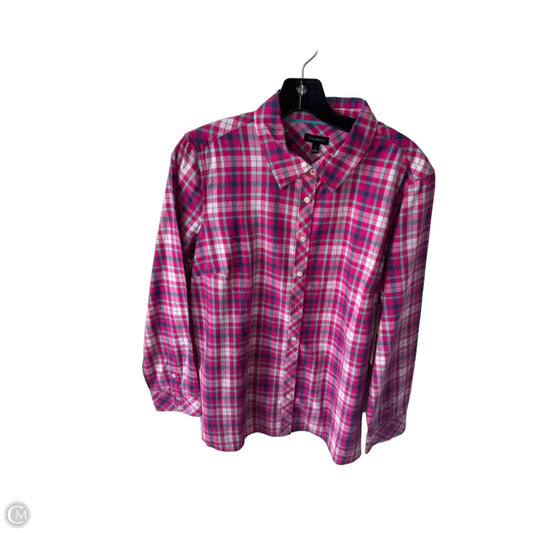 Top Long Sleeve By Talbots In Pink, Size: L