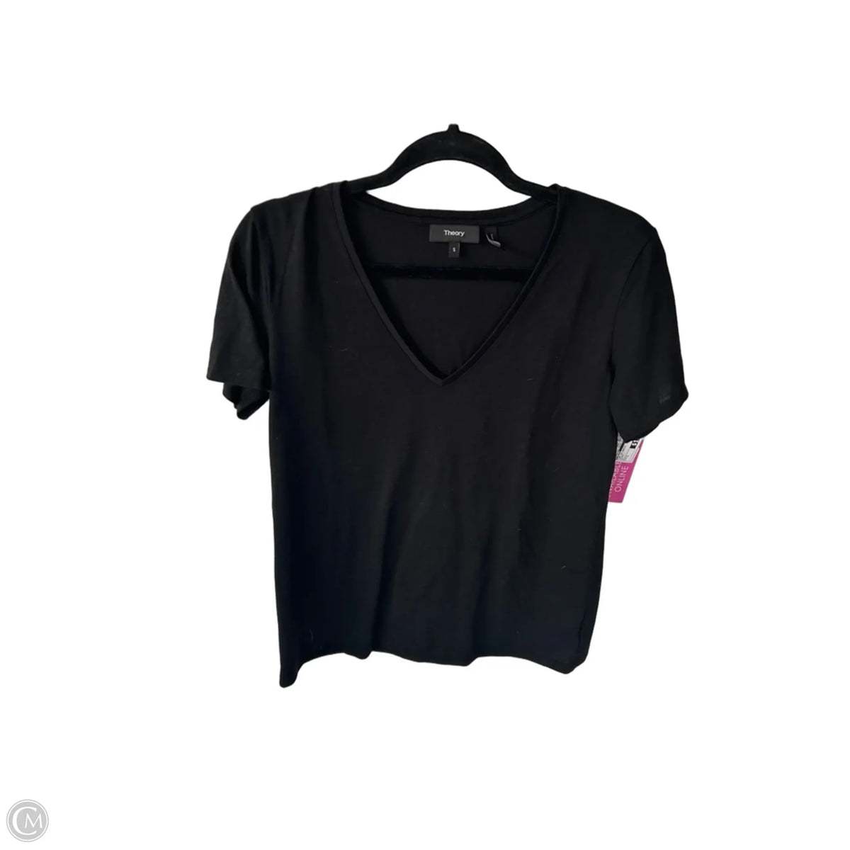 Top Short Sleeve Basic By Theory In Black, Size: S