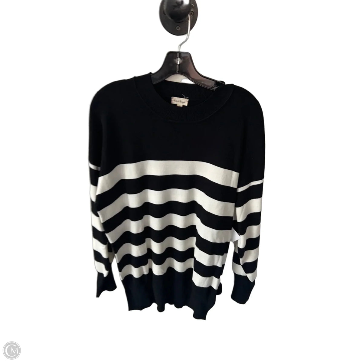 Sweater By Hem & Thread In Black & White, Size: M