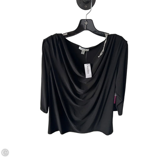 Top 3/4 Sleeve By Dressbarn In Black, Size: 2x