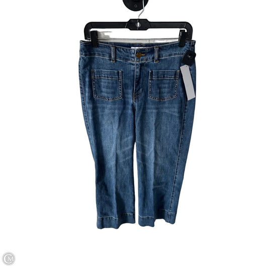 Jeans Cropped By Cabi In Blue Denim, Size: 6