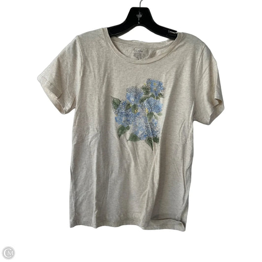 Top Short Sleeve Basic By J. Crew In Beige, Size: M