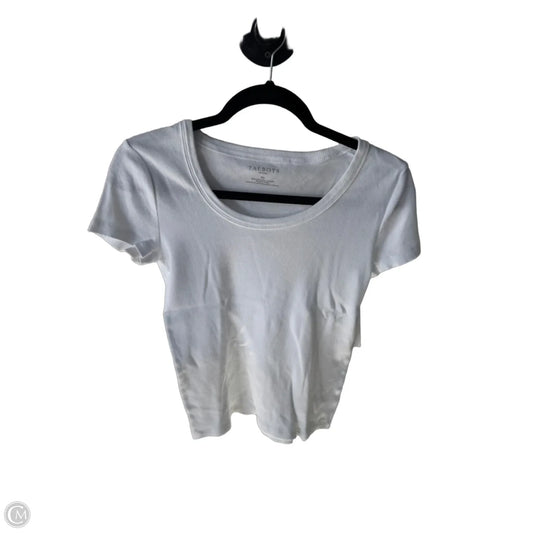 Top Short Sleeve Basic By Talbots In White, Size: Mp