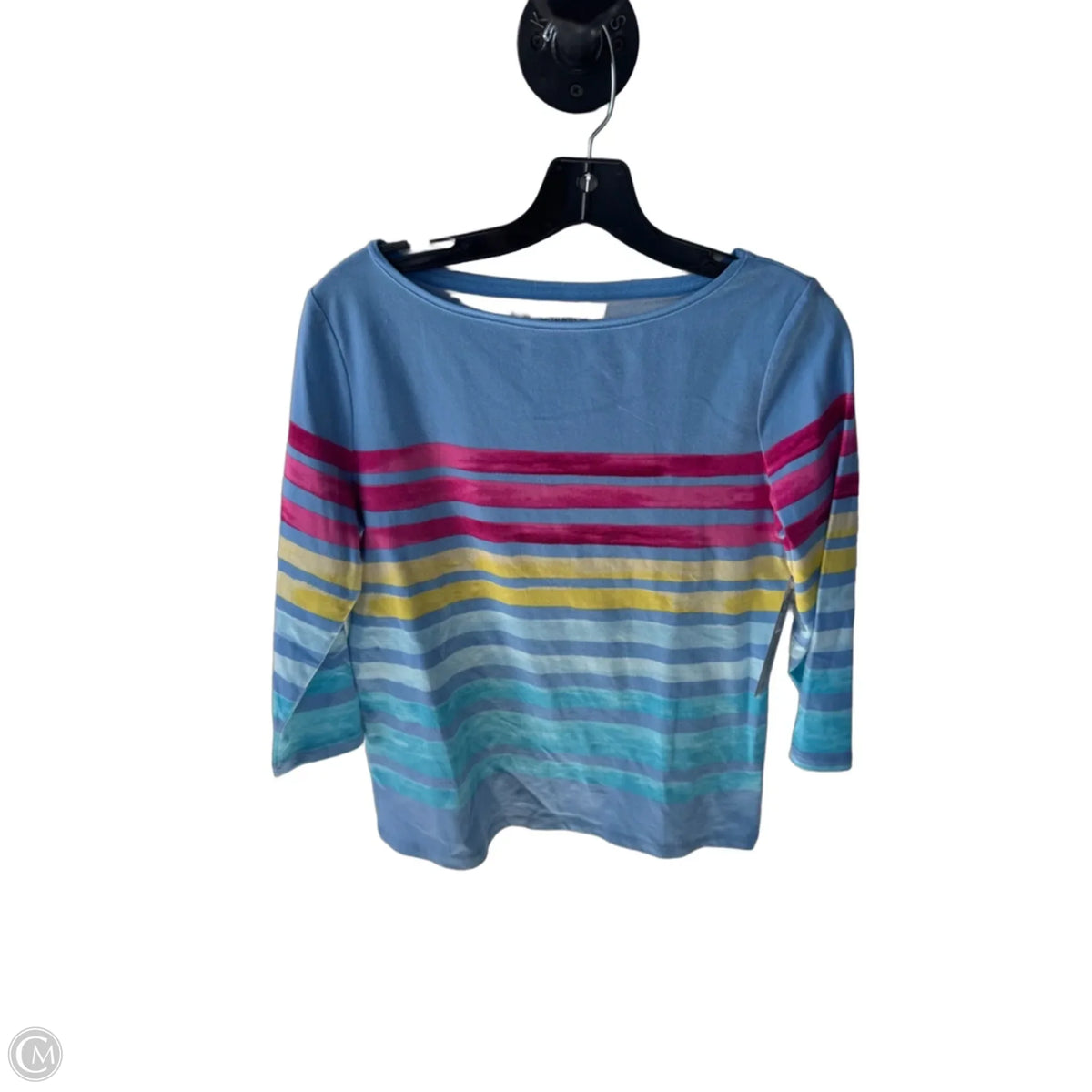 Top 3/4 Sleeve Basic By Talbots In Blue, Size: Mp