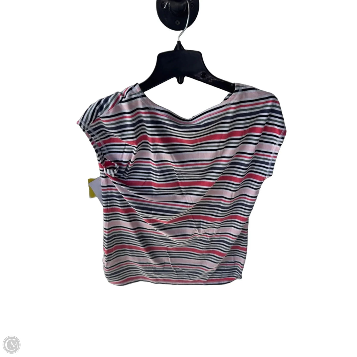 Top Short Sleeve Basic By Talbots In Black & White, Size: Mp