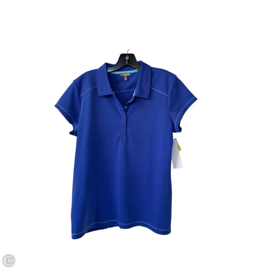 Top Short Sleeve By Talbots In Blue, Size: L