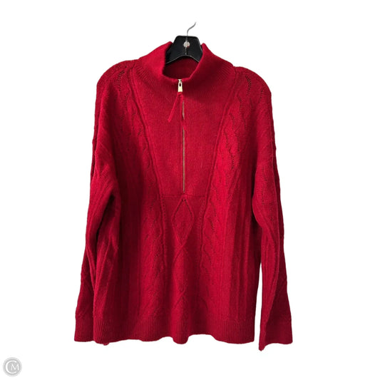 Sweater By Talbots In Red, Size: L
