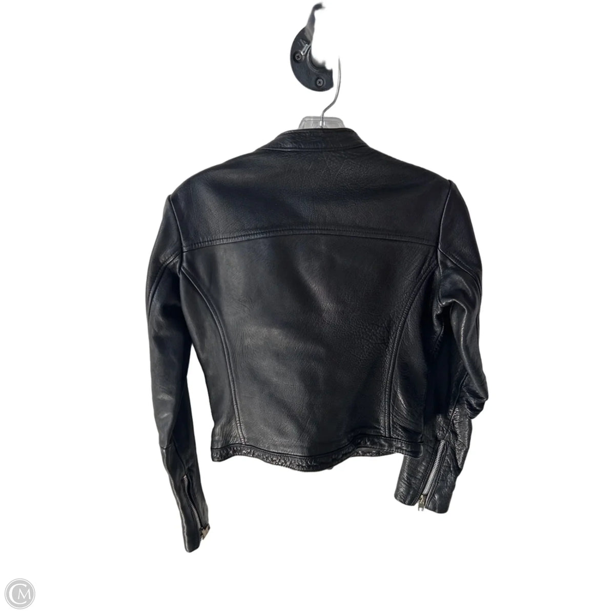 Jacket Leather By Topshop In Black, Size: M