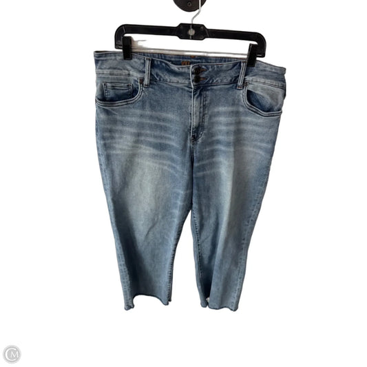 Jeans Wide Leg By Kut In Blue Denim, Size: 16