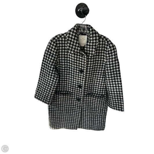 Coat Designer By Kate Spade In Black & Cream, Size: S