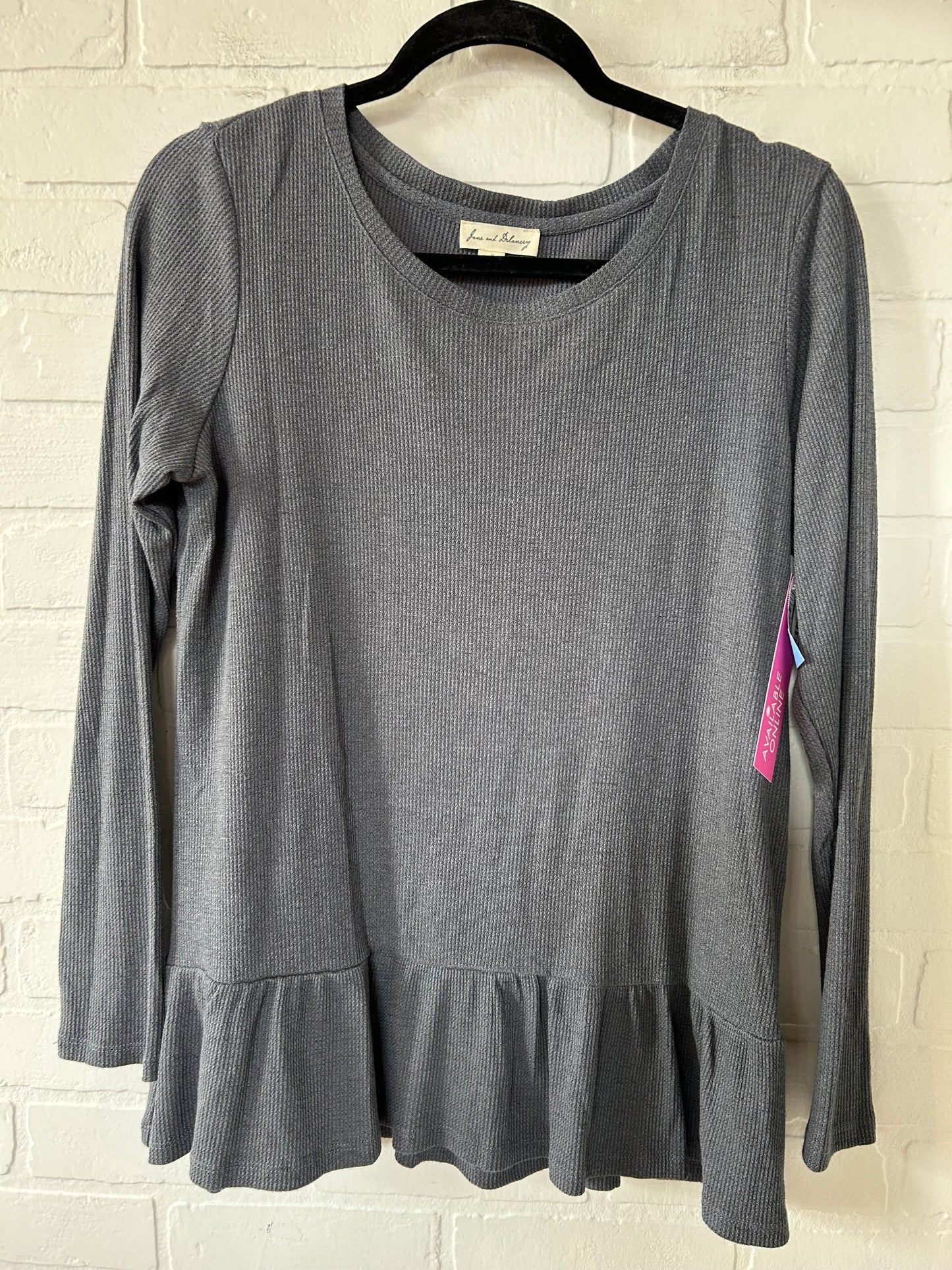 Grey Top Long Sleeve Jane And Delancey, Size S