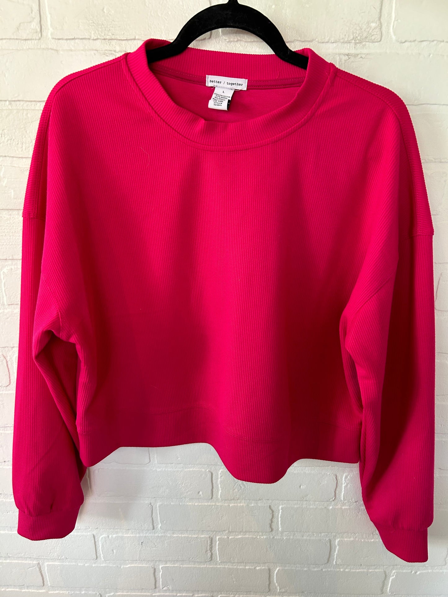 Top Long Sleeve By Clothes Mentor In Pink, Size: L