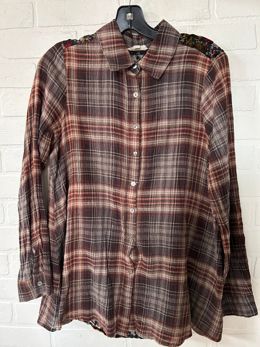 Plaid Top Long Sleeve Oddi, Size S