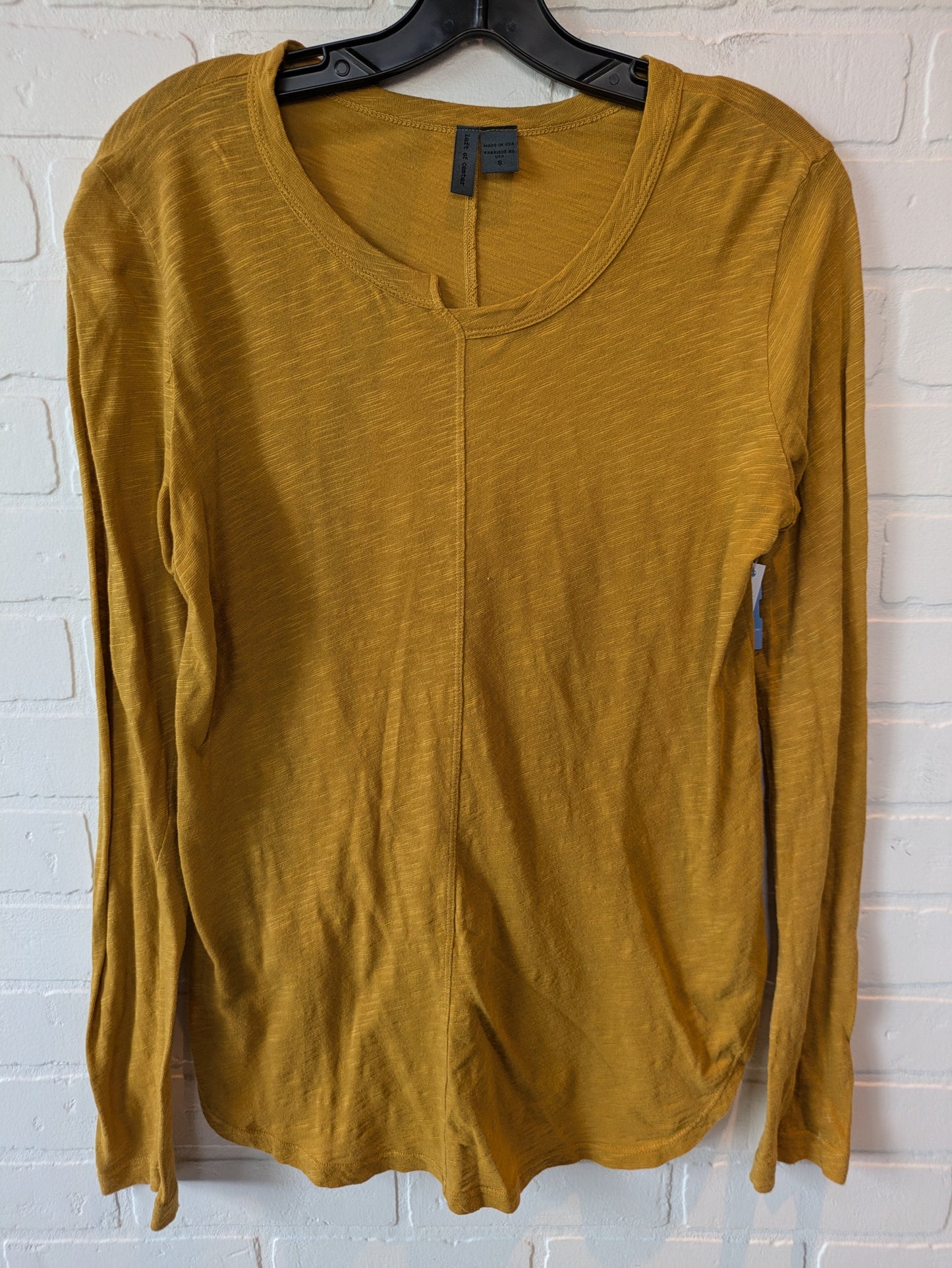 Top Long Sleeve By Left Of Center In Mustard, Size: S