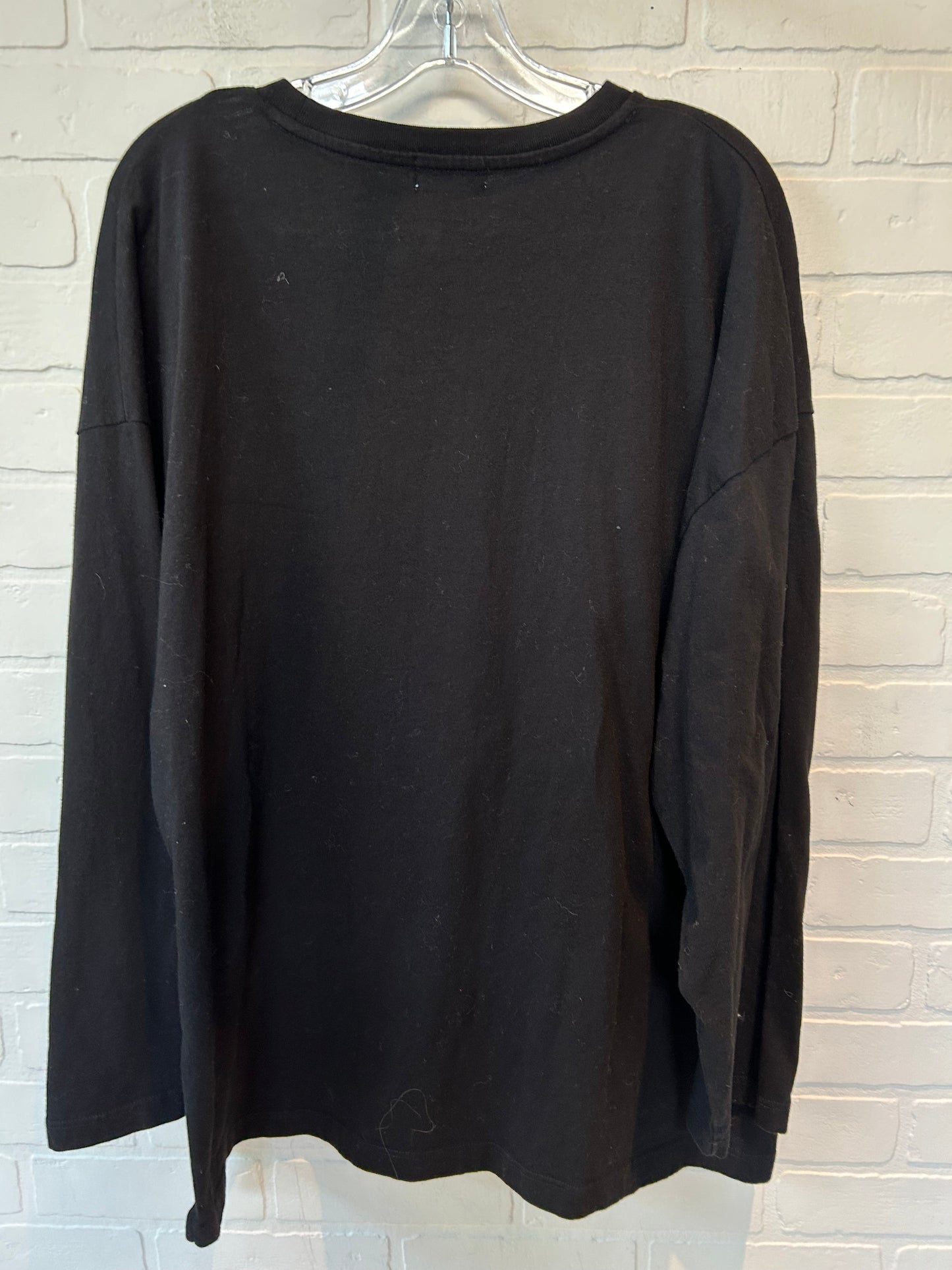 Black Top Long Sleeve Topshop, Size M