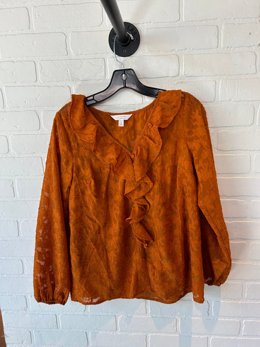 Top Long Sleeve By Lc Lauren Conrad In Orange, Size: S