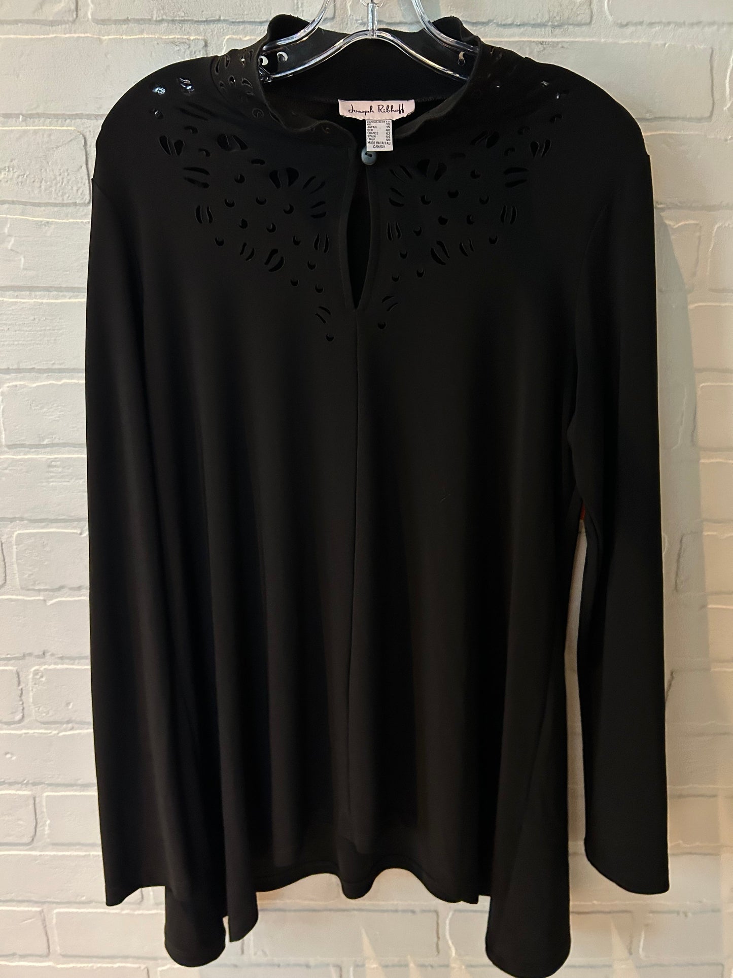 Black Top Long Sleeve Joseph Ribkoff, Size L