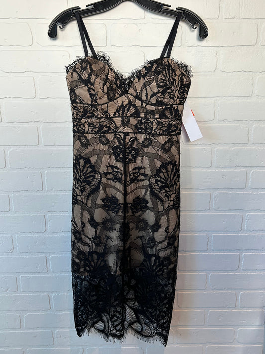 Black Dress Party Midi Bebe, Size Xs