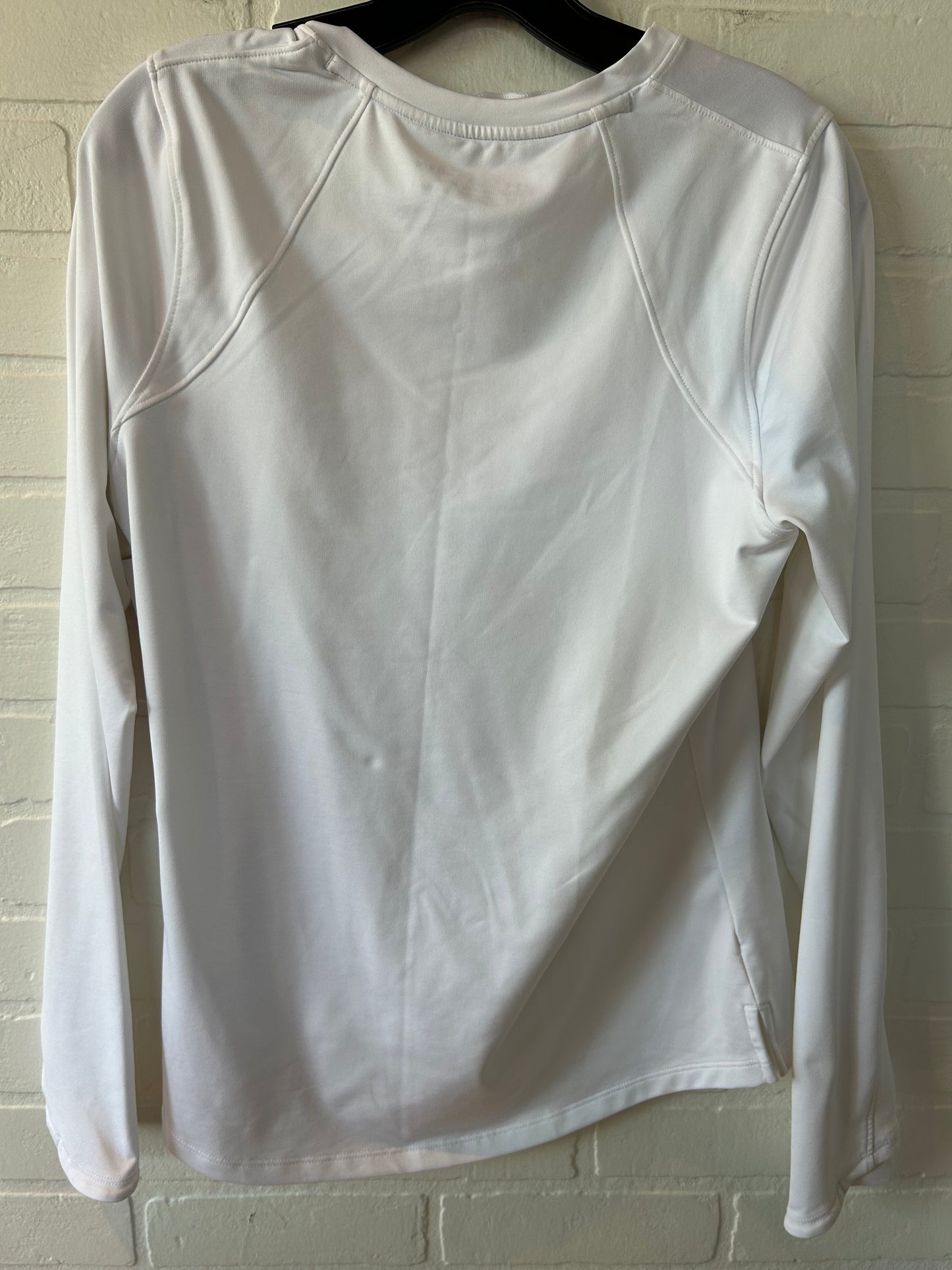 White Athletic Top Long Sleeve Crewneck Under Armour, Size M