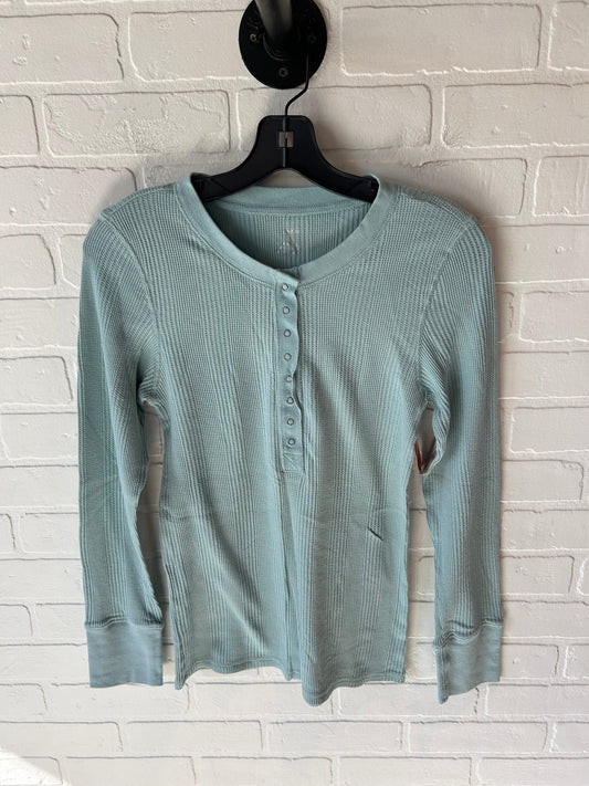 Top Long Sleeve Basic By Aerie In Aquamarine, Size: M