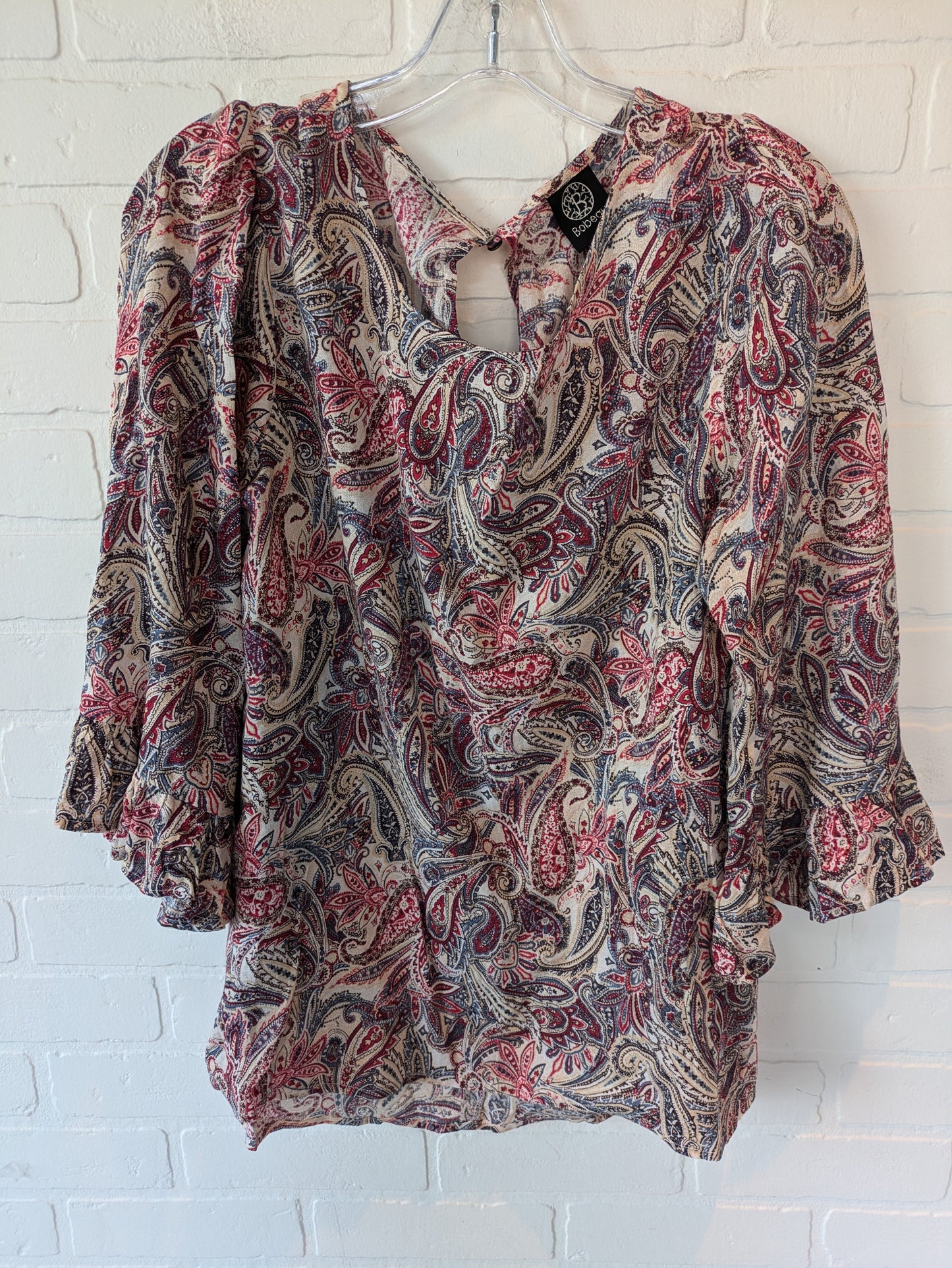 Paisley Top 3/4 Sleeve Bobeau, Size M