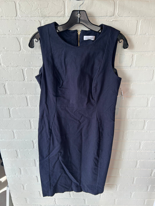 Dress Work By Calvin Klein In Blue, Size: L