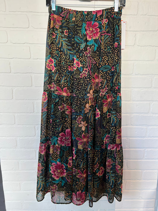 Floral Print Skirt Maxi Evereve, Size 4
