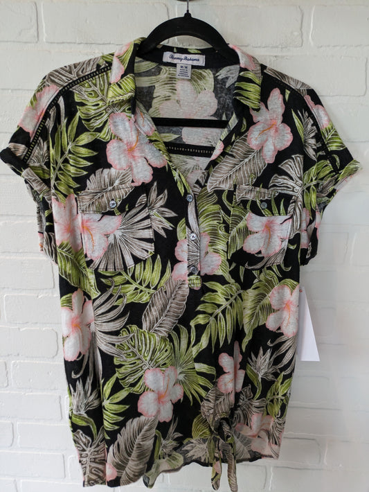 Floral Print Top Short Sleeve Tommy Bahama, Size M