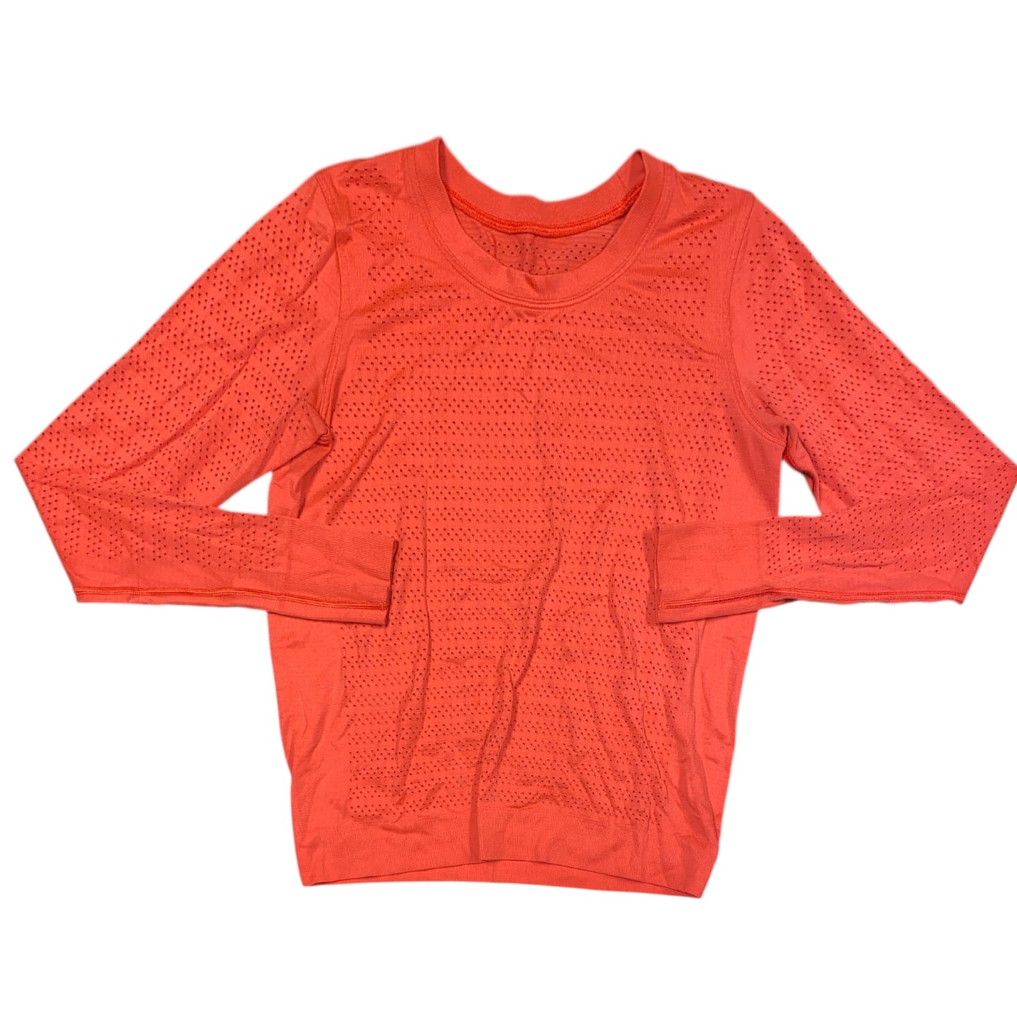 Athletic Top Ls Collar By Lululemon In Orange, Size:S
