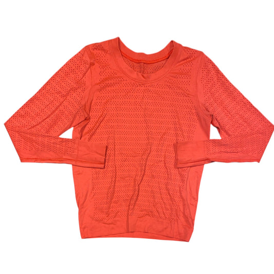 Athletic Top Ls Collar By Lululemon In Orange, Size:S