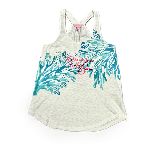 Top Sleeveless By Lilly Pulitzer In Blue White, Size: Xxs