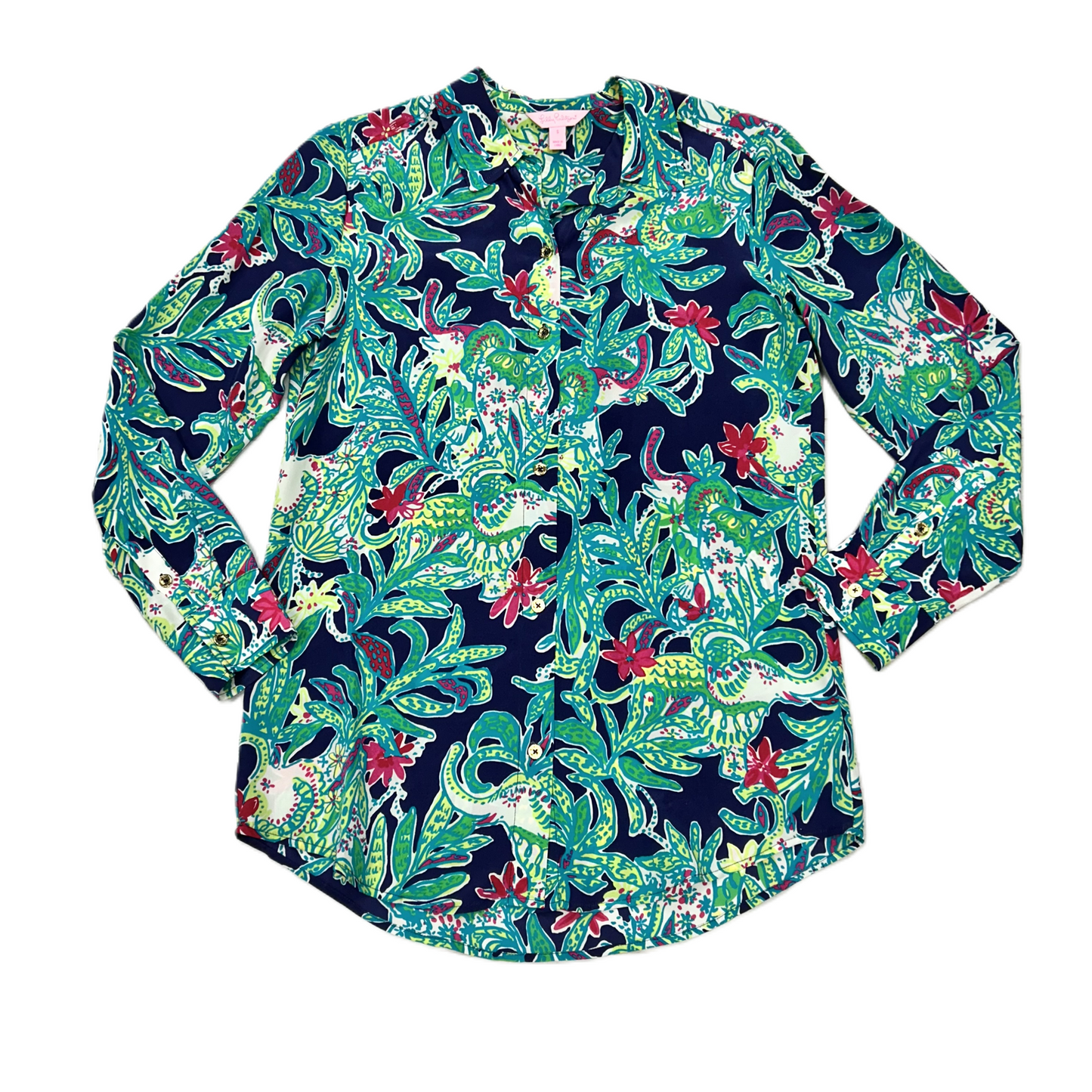 Top Long Sleeve Designer By Lilly Pulitzer In Print, Size: S