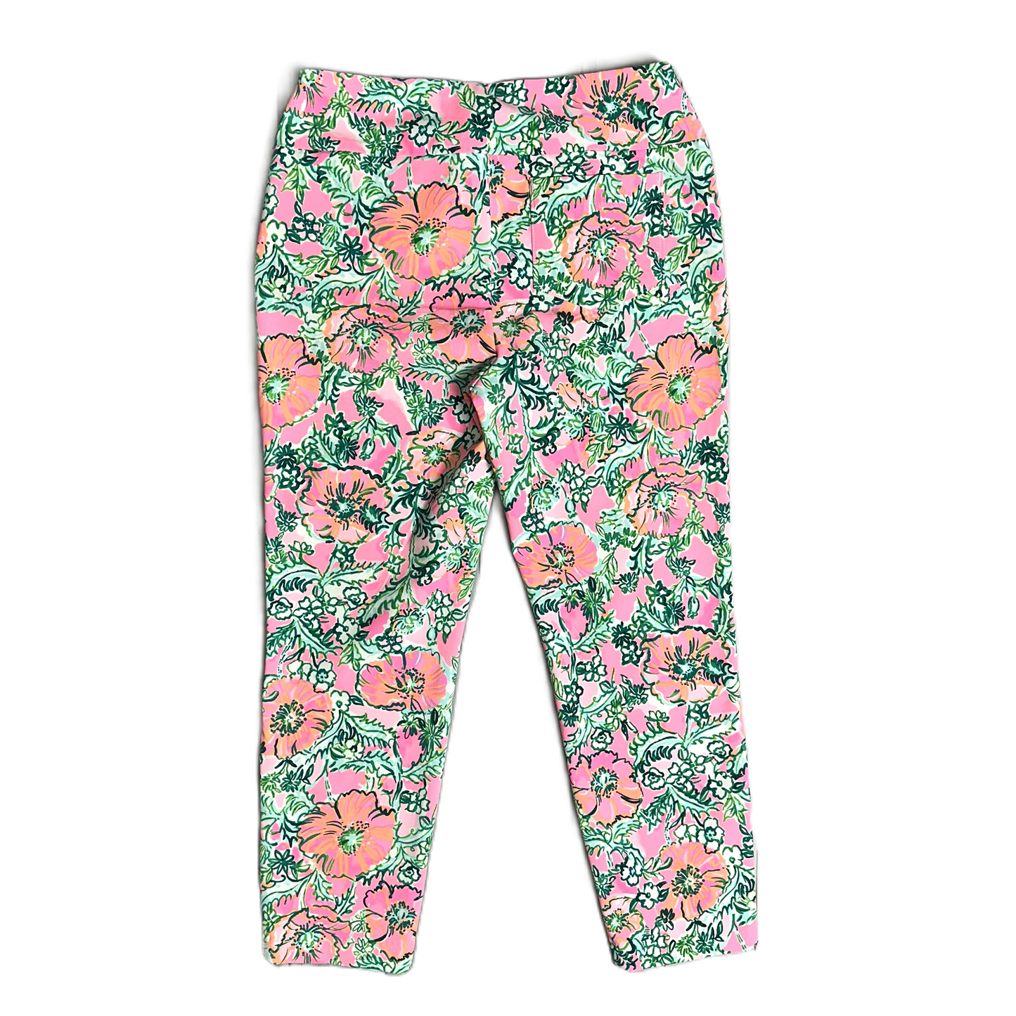 Pants Designer By Lilly Pulitzer In Green & Pink, Size: 6