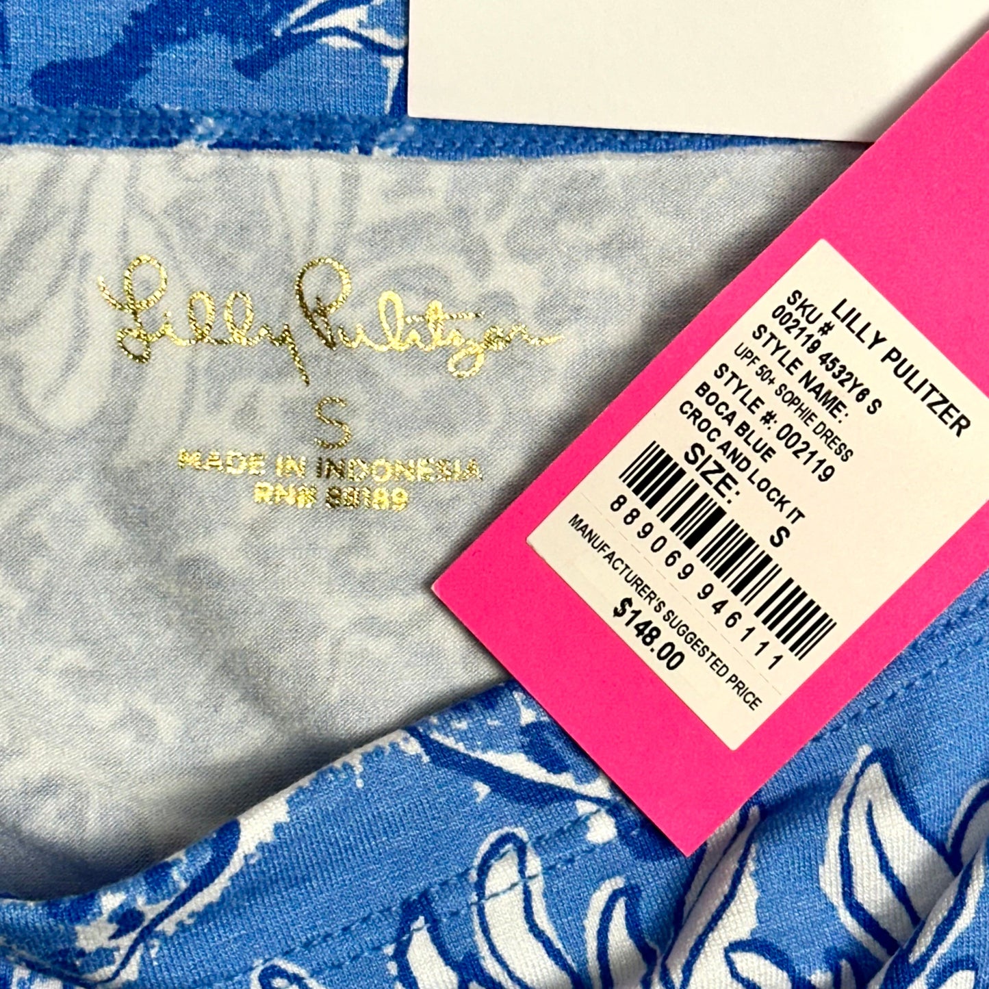 Dress Designer By Lilly Pulitzer In Blue & White, Size: S