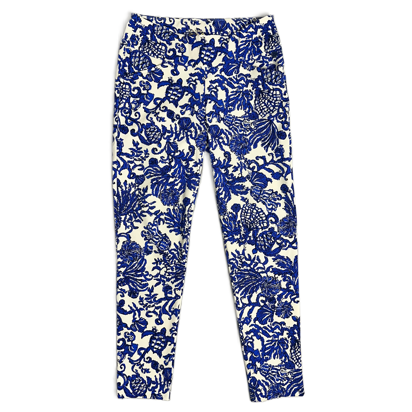 Pants Designer By Lilly Pulitzer In Blue & White, Size: 4