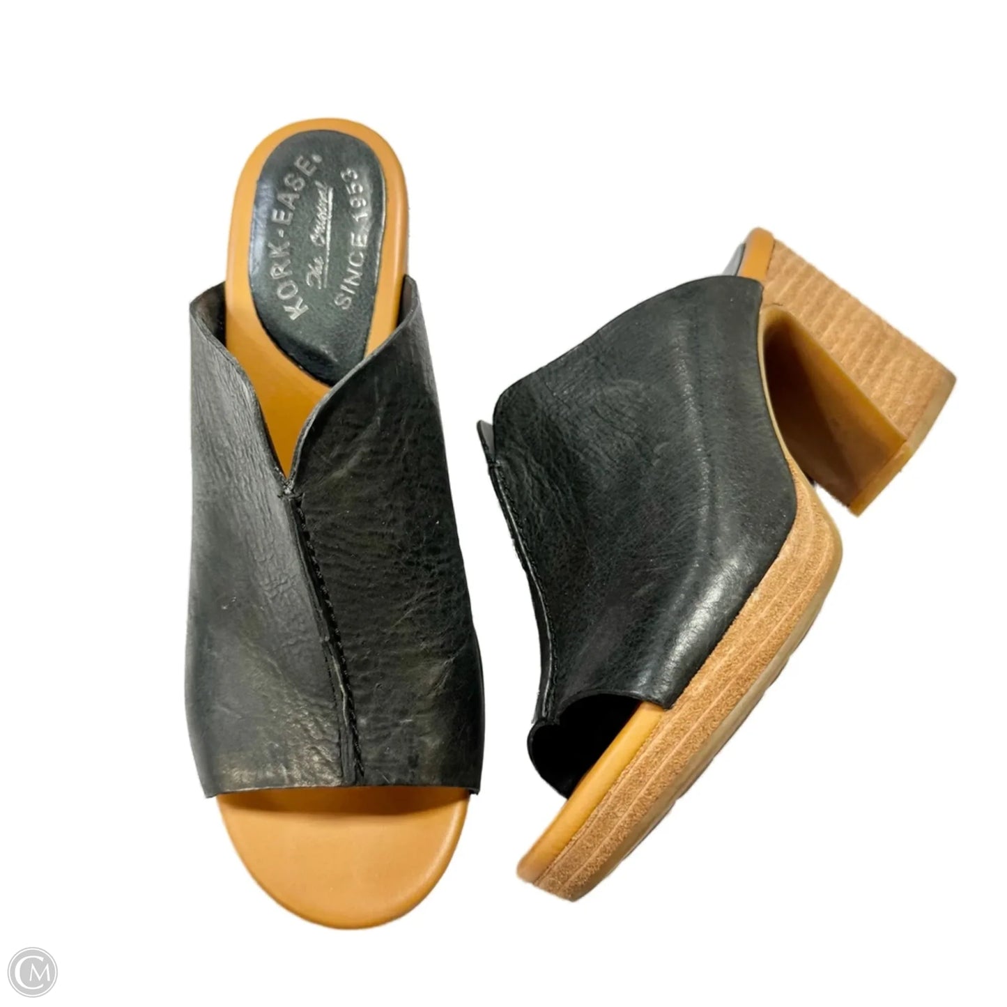 Shoes Heels Block By Kork Ease In Black & Brown, Size: 9