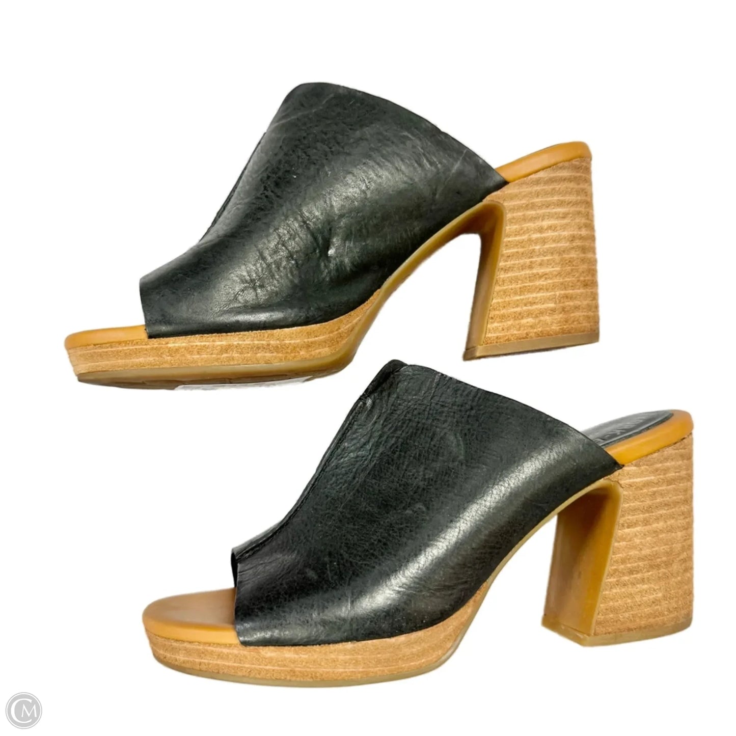 Shoes Heels Block By Kork Ease In Black & Brown, Size: 9