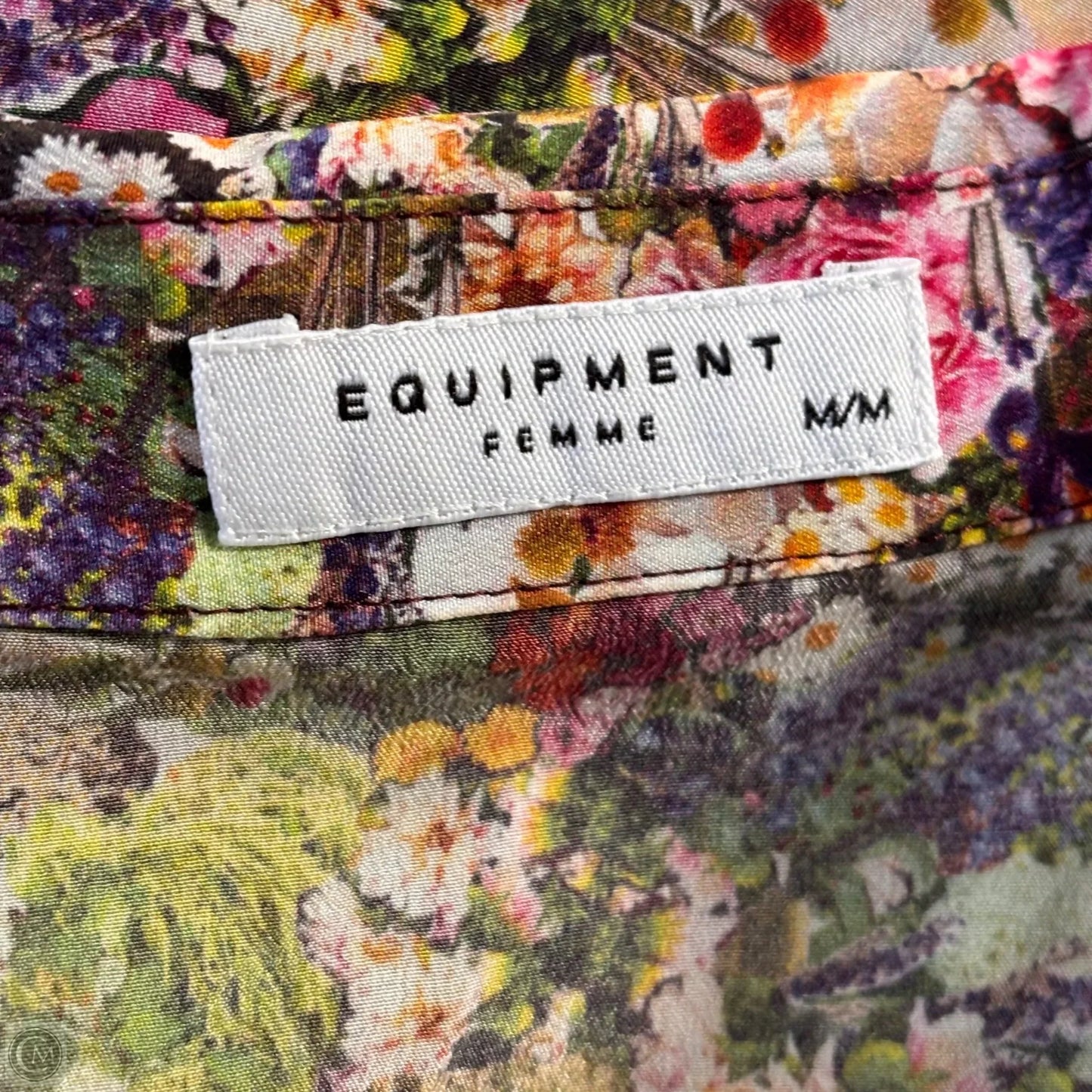 Blouse Sleeveless By Equipment In Floral Print, Size: M