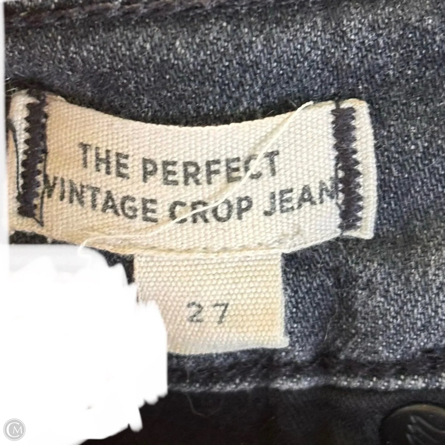 Jeans Cropped By Madewell In Black Denim, Size: 4